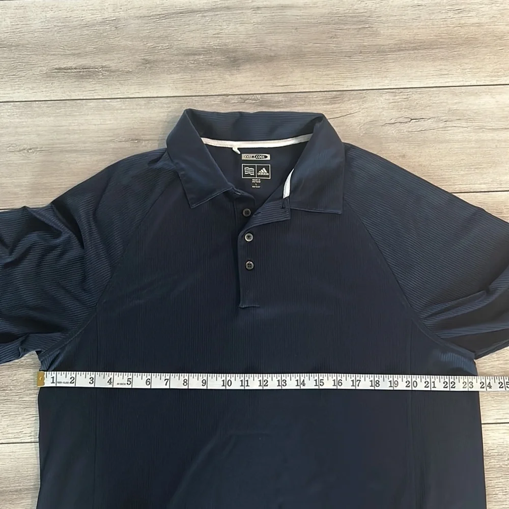 Adidas climacool size large navy blue long sleeve polo shirt